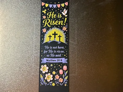 Easter Bookmark - He is Not Here - He is Risen
