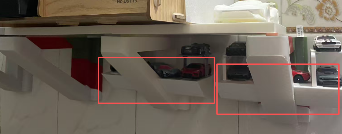 Miniatura 2 do modelo 3D 模块化墙上置物架--附带隔层
