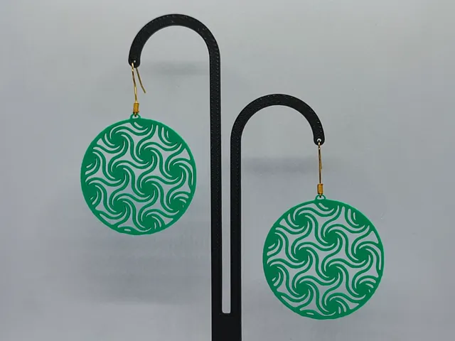Aretes Olas Esmeralda