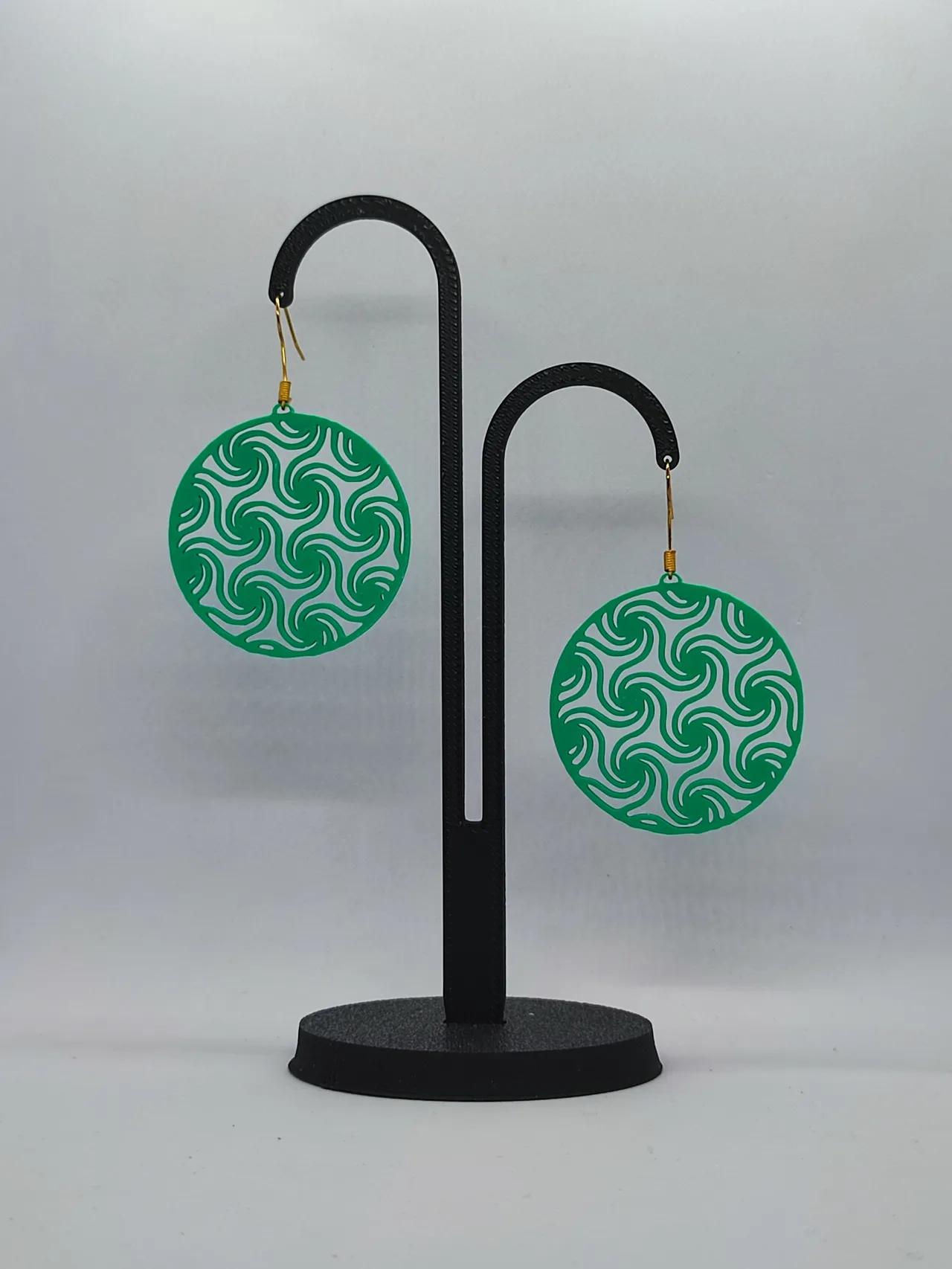 Aretes Olas Esmeralda view 2