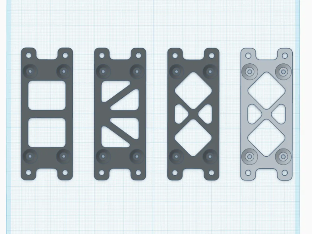 Mounting Plates for Raspberry Pi Zero, W, 2 W - Free 3D Print Model ...