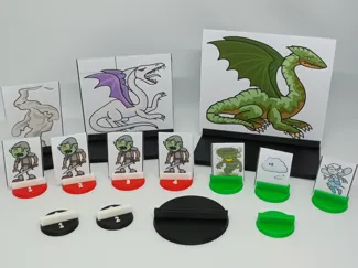 Customisable paper mini standee base