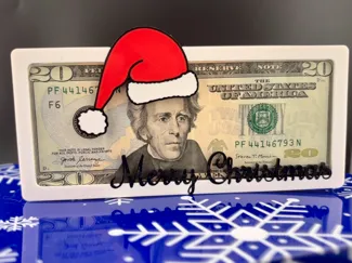 Christmas themed cash gift holder