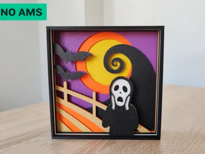 Scream at Sunset – Halloween Shadowbox