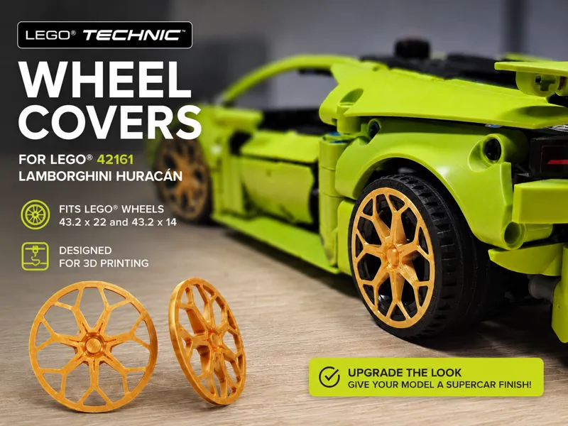 LE-GO Technic Wheel Covers / Hubcaps