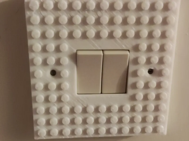LEG0 Compatible Double Light Switch Cover - UK