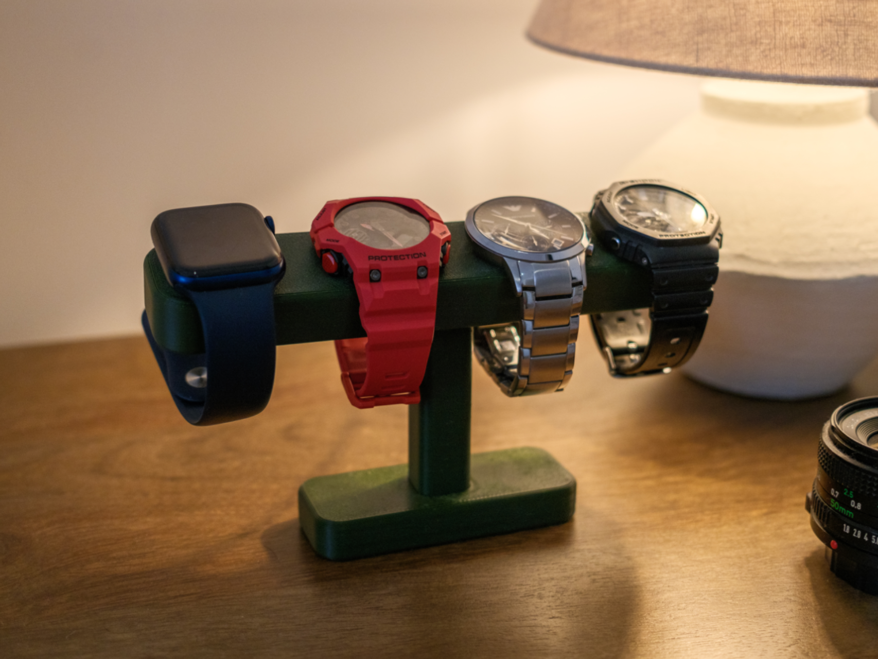 Minimalist 4-Watch Stand | Compact Watch Organizer