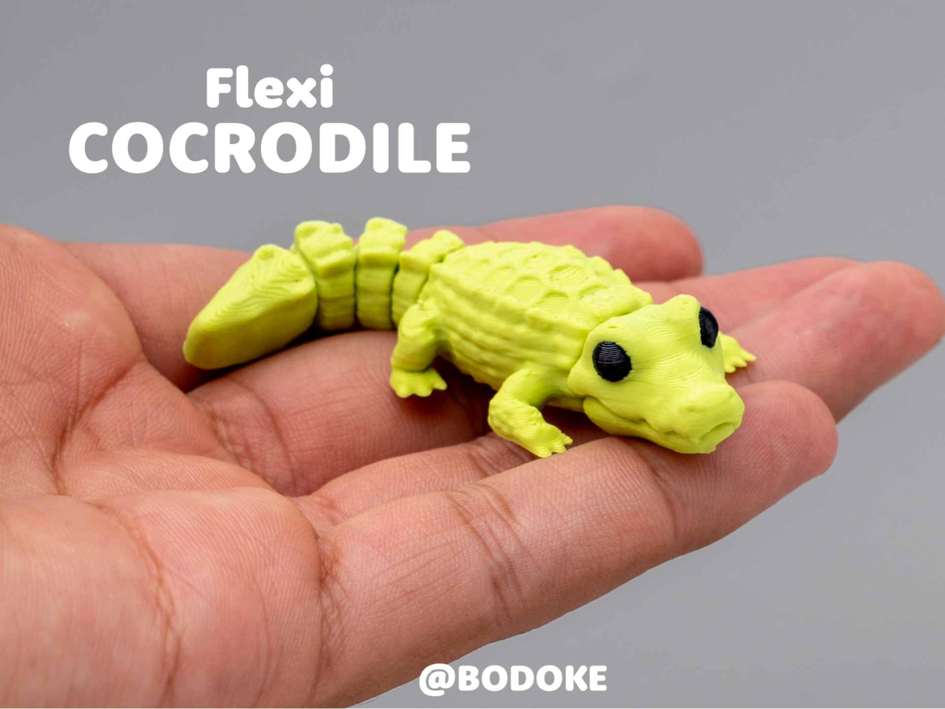 Flexible Crocodile Realistic - Articulated