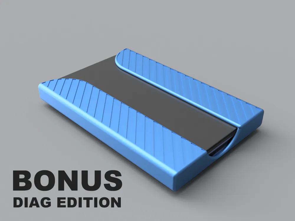 Card Wallet - Hex Texture (DUMB Wallet) - Free 3D Print Model - MakerWorld