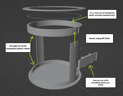 Transparent cylindrical mini figure case by The Chaos Lab - MakerWorld