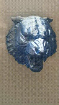 猛虎头冰箱贴