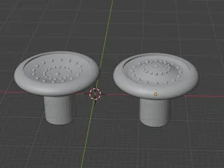 RG406V thumbsticks with grip surface