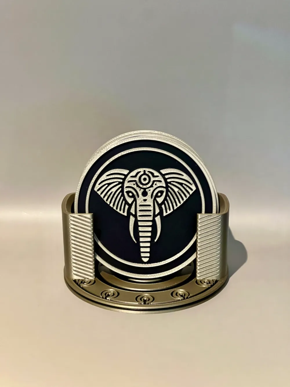 Elephant Coasters and Holder by DCprint - MakerWorld