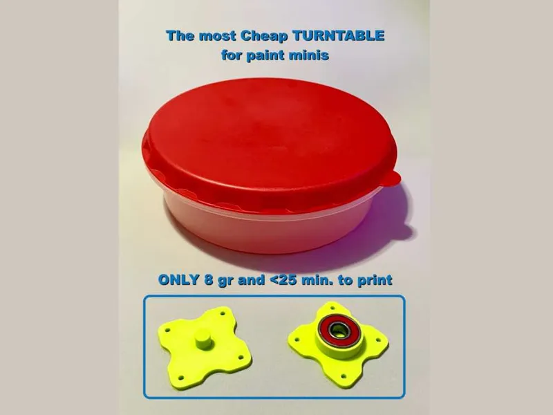 Cheap turntable for print minis