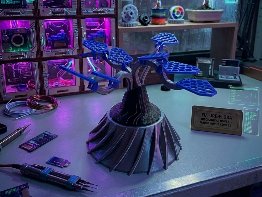cyber-bonsai a foglie modulari