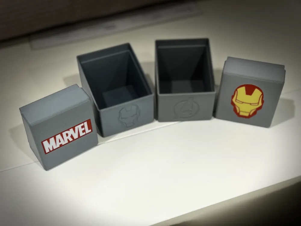MtG EDH Iron Man Marvel Deckbox 125+ Cards - Free 3D Print Model - MakerWorld MtG EDH Iron Man Marvel Deckbox 125+ Cards - Free 3D Print Model - MakerWorld