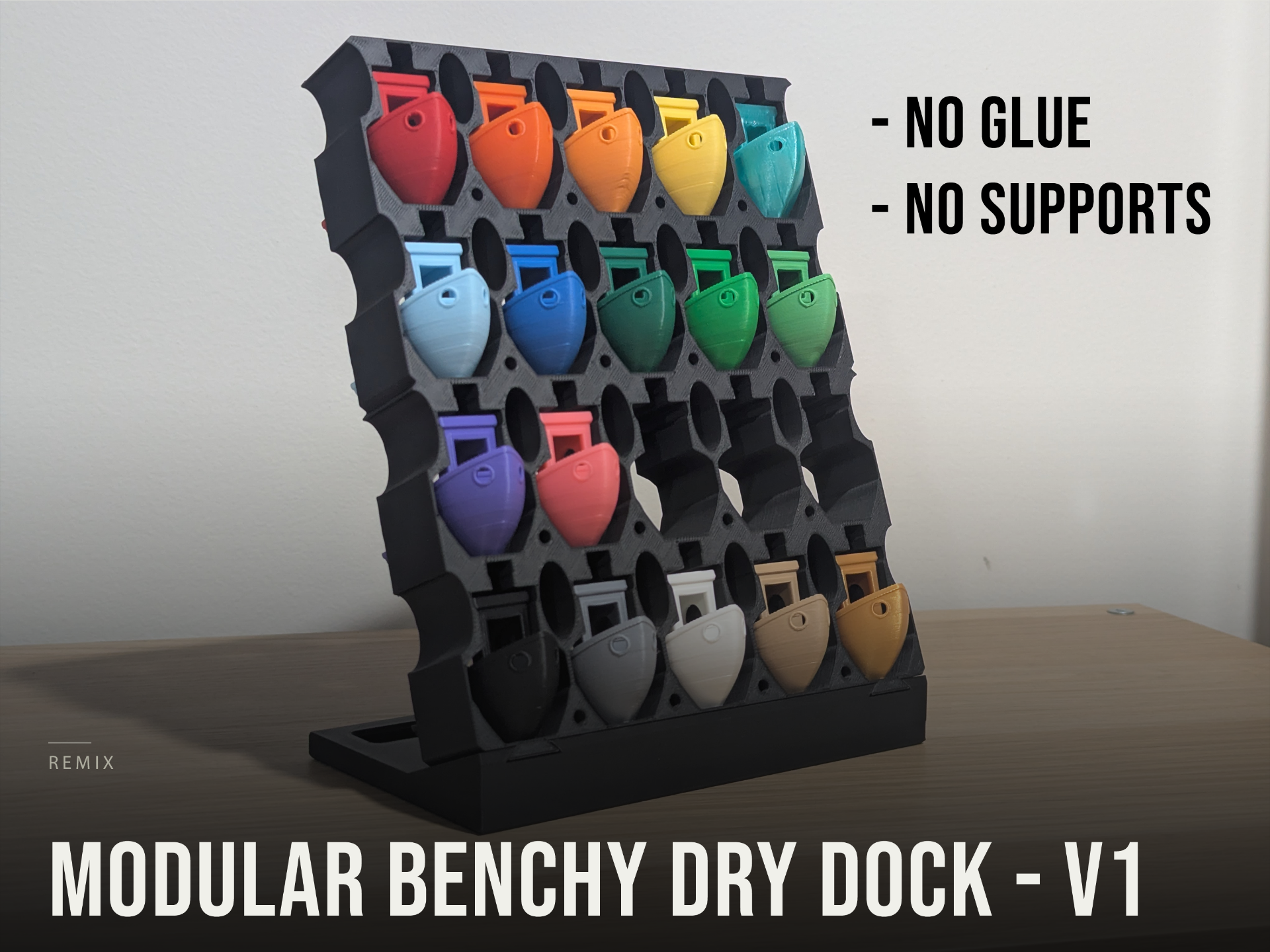 Modular 3D Benchy Dry Dock - V1