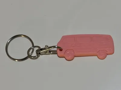 Volkswagen Minivan Hippie Van Keychain