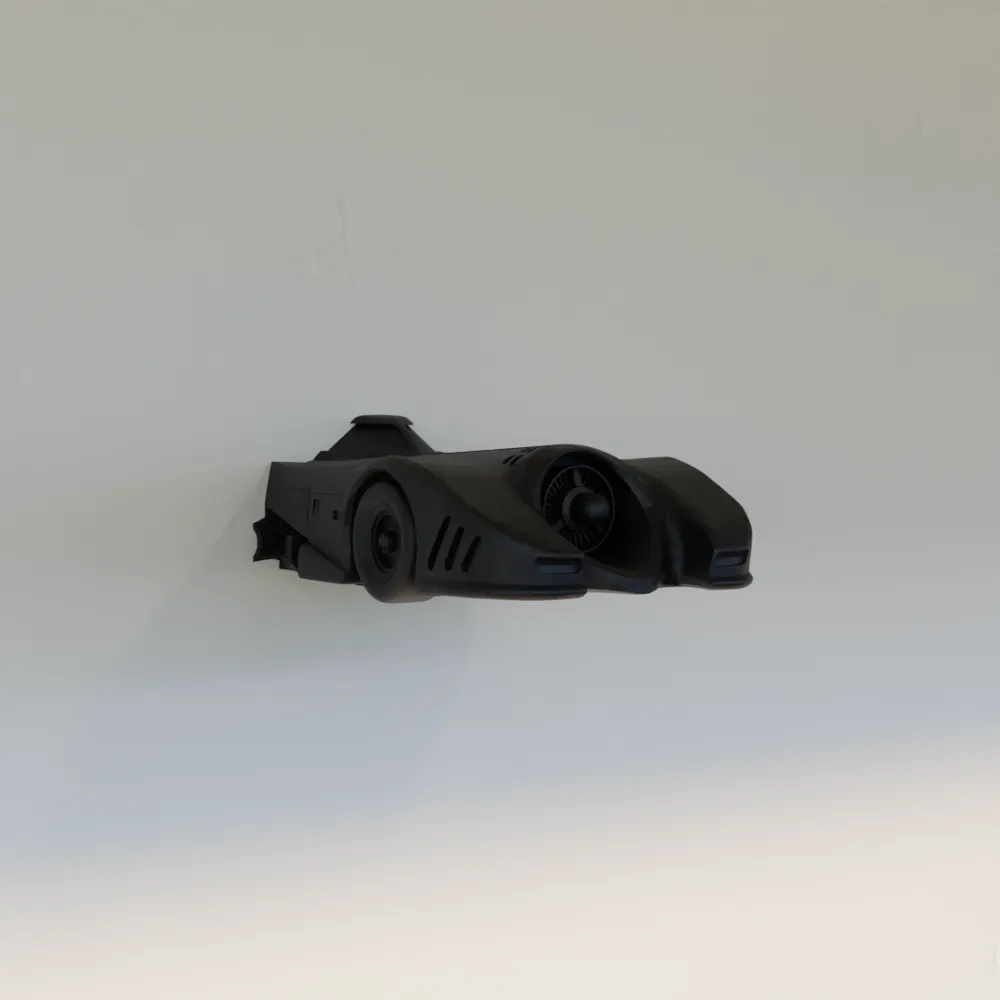 Batmobile Wall Art - Front View - Free 3D Print Model - MakerWorld