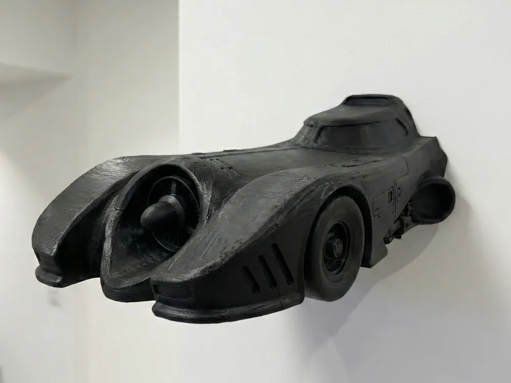 Batmobile Wall Art - Front View - Free 3D Print Model - MakerWorld