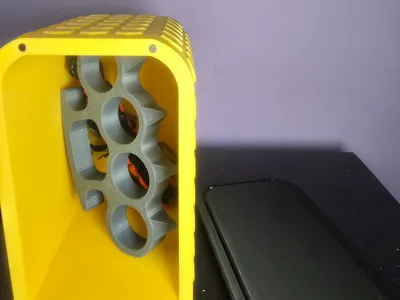 Cool textured box. Incorporated magnets