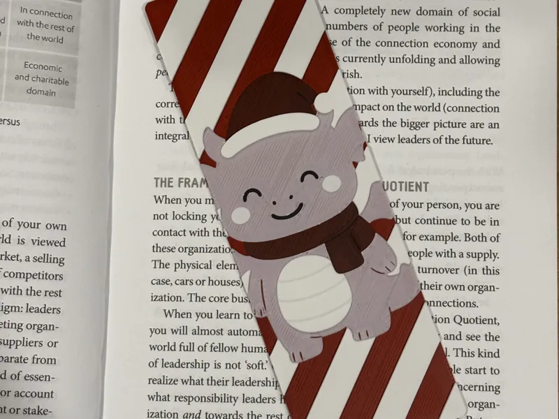 Christmas Dragon Bookmark