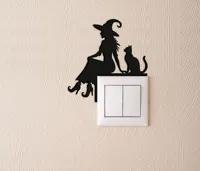 Déco d'angle sorcière et chat pour interrupteur — photo 3