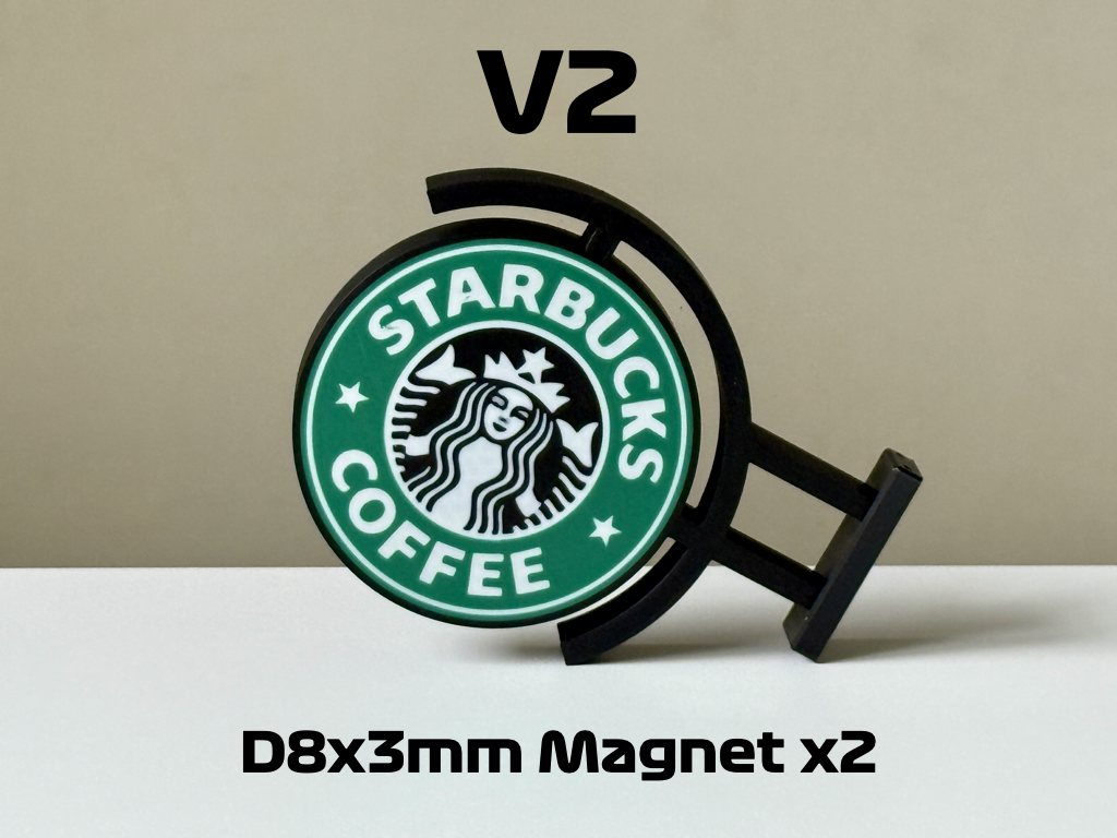 Miniatura 2 do modelo 3D 星巴克招牌LOGO冰箱贴 ｜ A1 Mini 适用