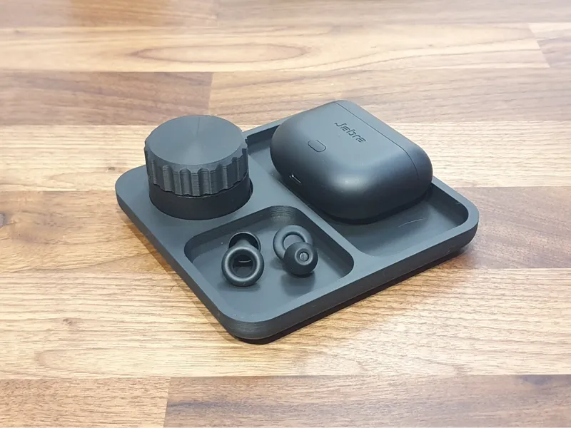 Bedside Tray - For a Zigbee button and earplugs