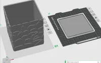 With cover 0.2mm layer, 2 walls, 1% infill
