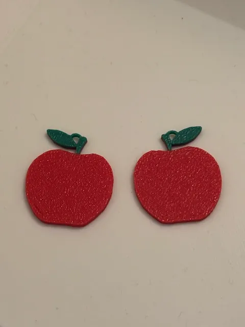 Apple earrings teacher appreciation gift view 2