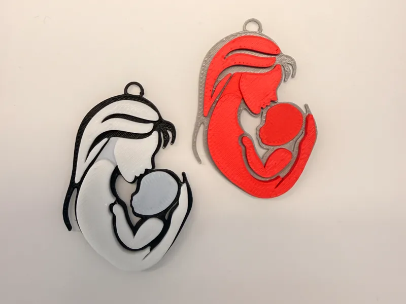 Mother's Day Necklace (baby and mother)