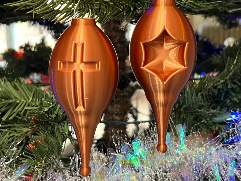 1940s Inspired Retro Tree Large Drop Ornaments