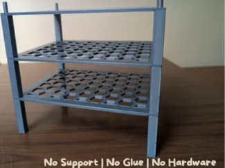 Modular Stackable Shelf -No support/glue/hardware