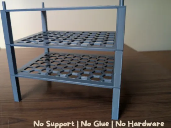 Modular Stackable Shelf  -No support/glue/hardware