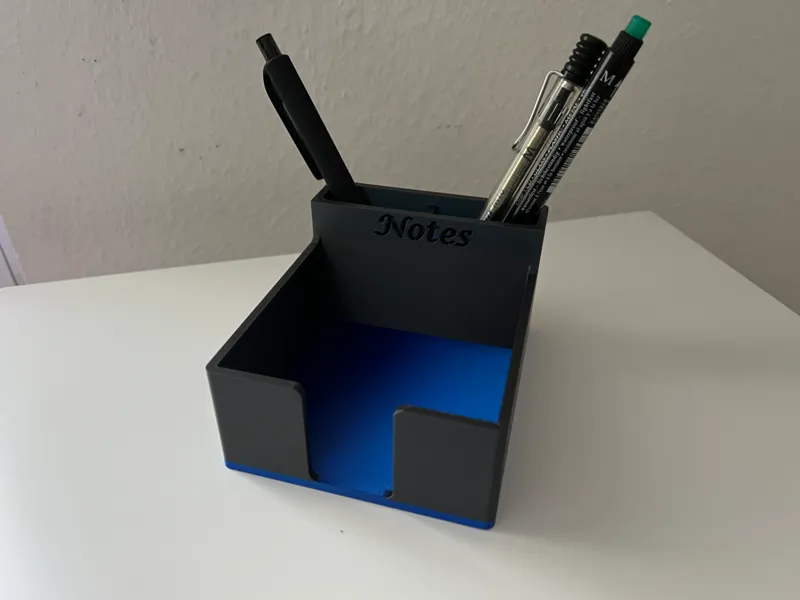Notizzettel und Stifte Box mit Schablone