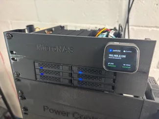 Rackmount NAS for ODroid H4 with drives and JetKVM