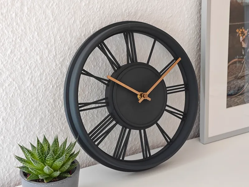 große Skelett Wanduhr römische Ziffern Kit 011