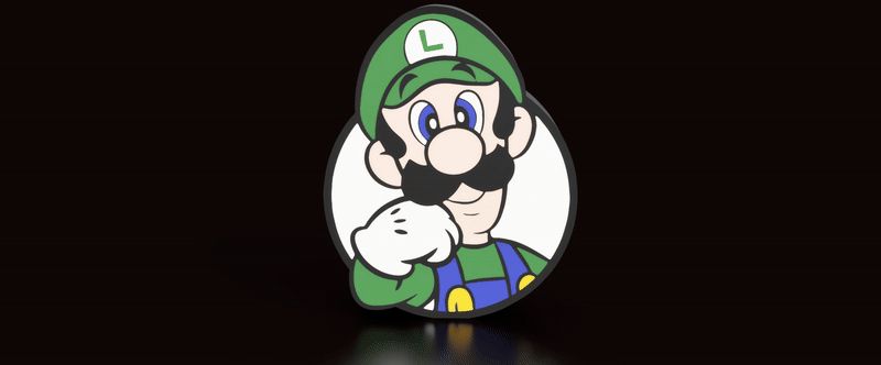 Luigi - mario world light box lamp