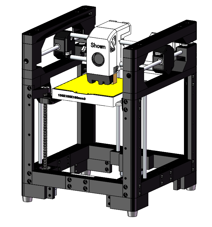 Miniatura 2 do modelo 3D p1mini 3D打印机（竹笋）