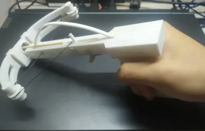 Cotton swab launcher Cotton swab crossbow Crossbow No hardware required