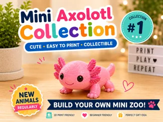 Mini Axolotl – Collection Mini Animal #01