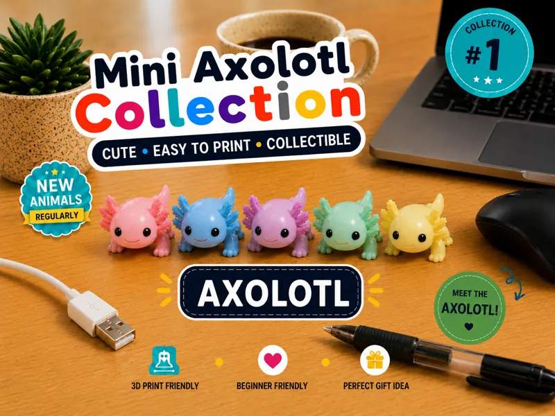Mini Axolotl – Collection Mini Animal #01