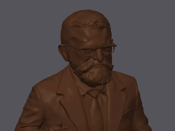 Figurine satirique Grzegorz Braun à l'extincteur