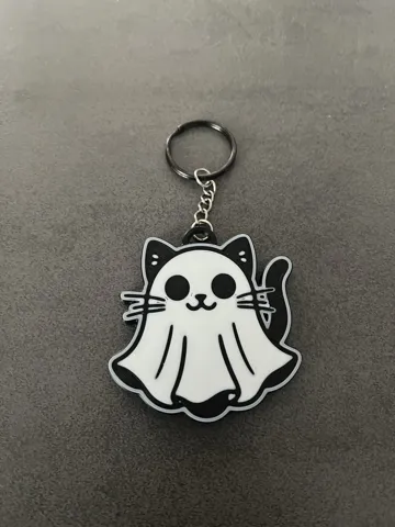 Llavero: Ghost Cat Keychain — vista de referencia 4