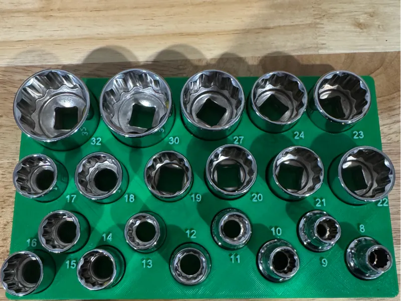 ToolPro Metric Half Inch Socket org Gridfinity