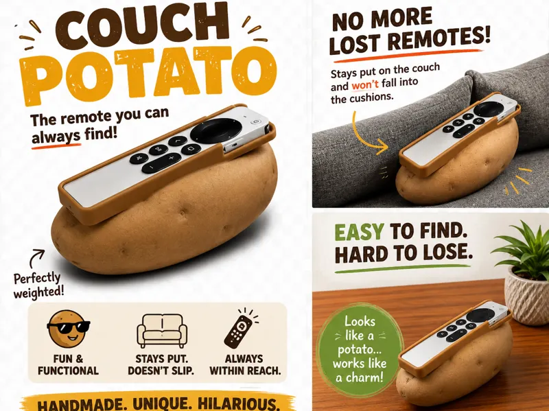 Couch Potato Apple TV Siri Remote Holder 