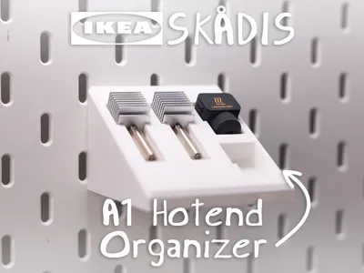 A1 Hotend Holder for IKEA SKADIS – (2/4/6 Slots)