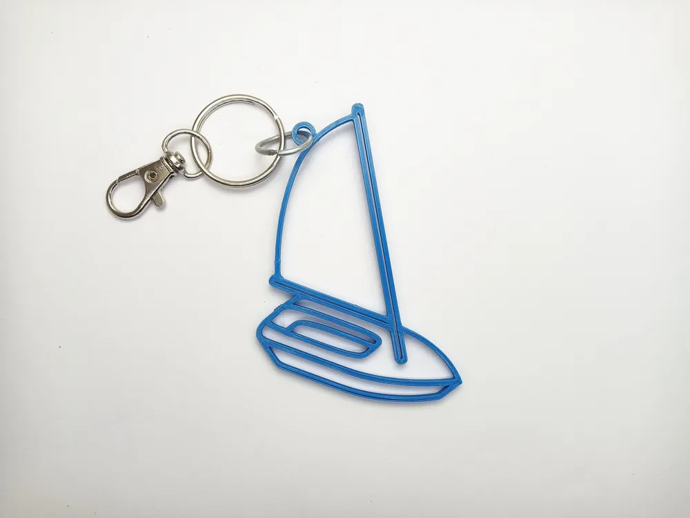 Sailing boat - isometric keychain - Free 3D Print Model - MakerWorld