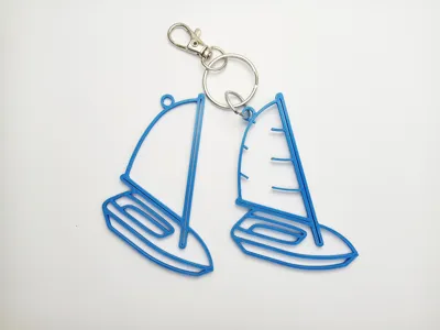 Sailing boat - isometric keychain